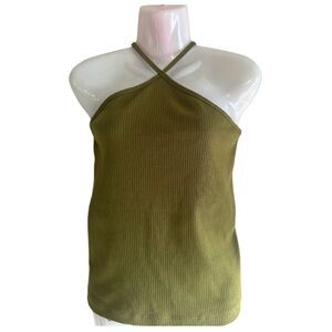 CAbi Green Halter Tank Top